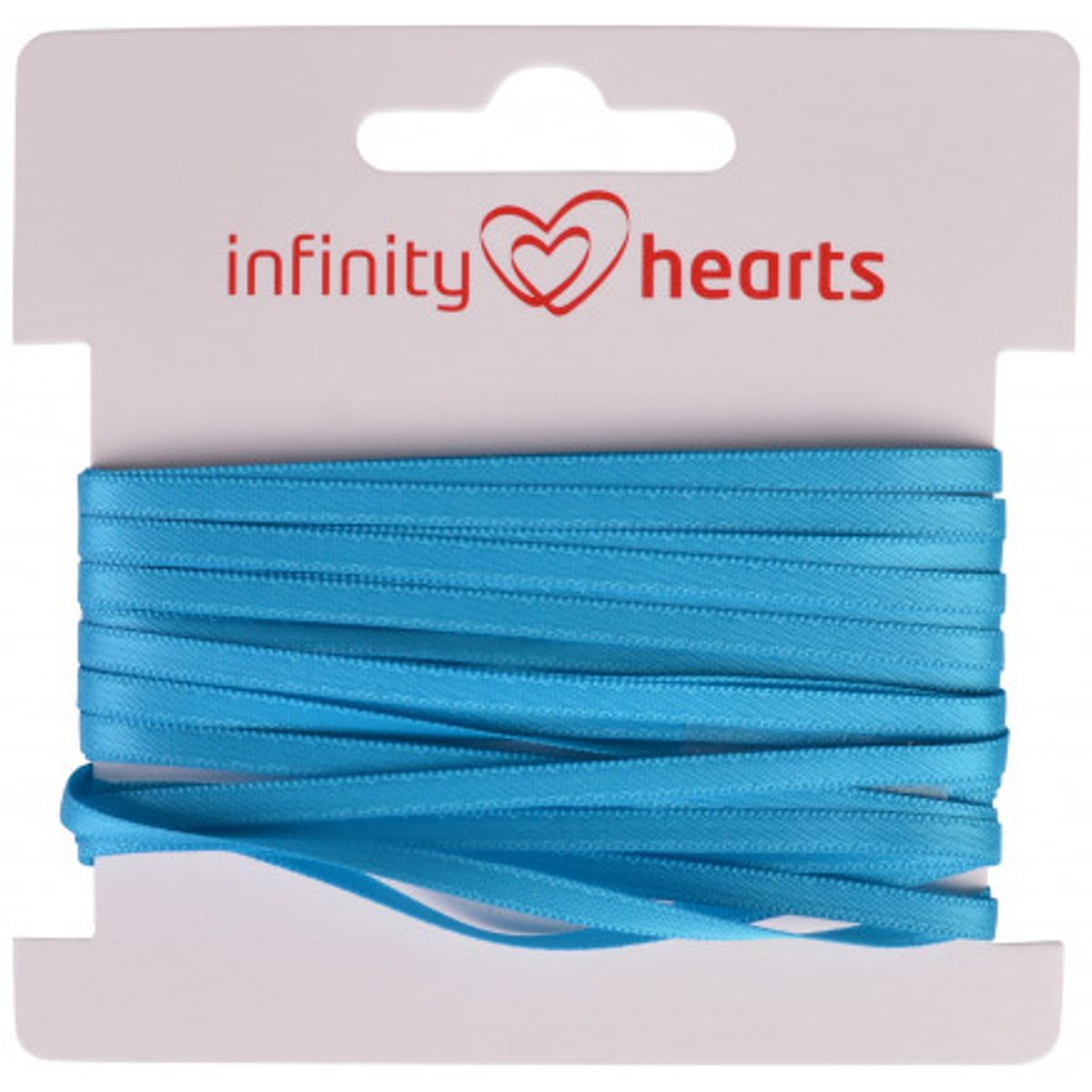 Infinity Hearts Satinbånd Dobbeltsidet 3mm 325 Turkis - 5m