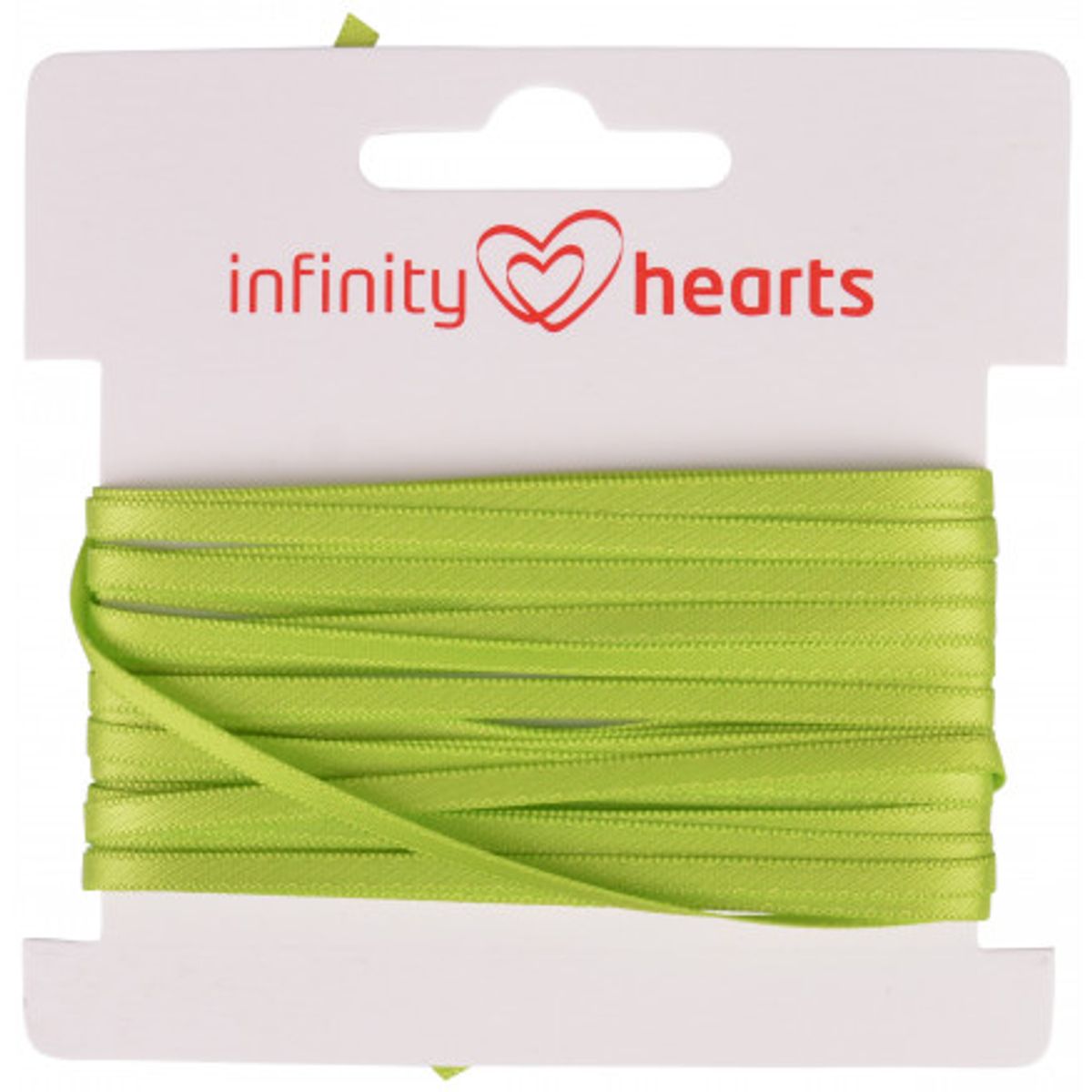 Infinity Hearts Satinbånd Dobbeltsidet 3mm 551 Grøn - 5m