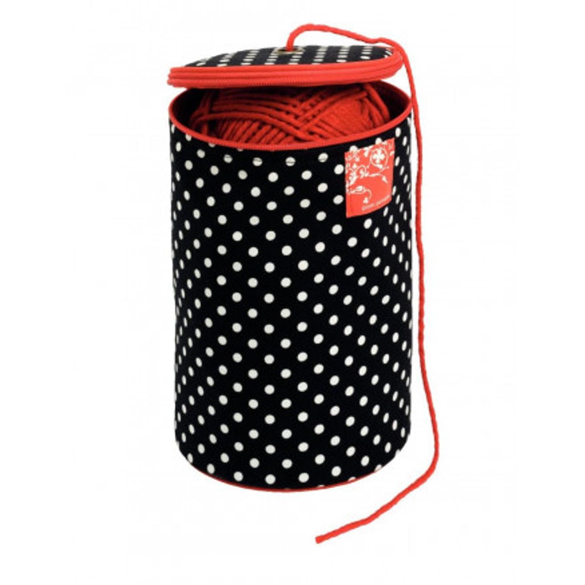 Prym Garnholder Polka Dots Sort 14,5x21,5 cm