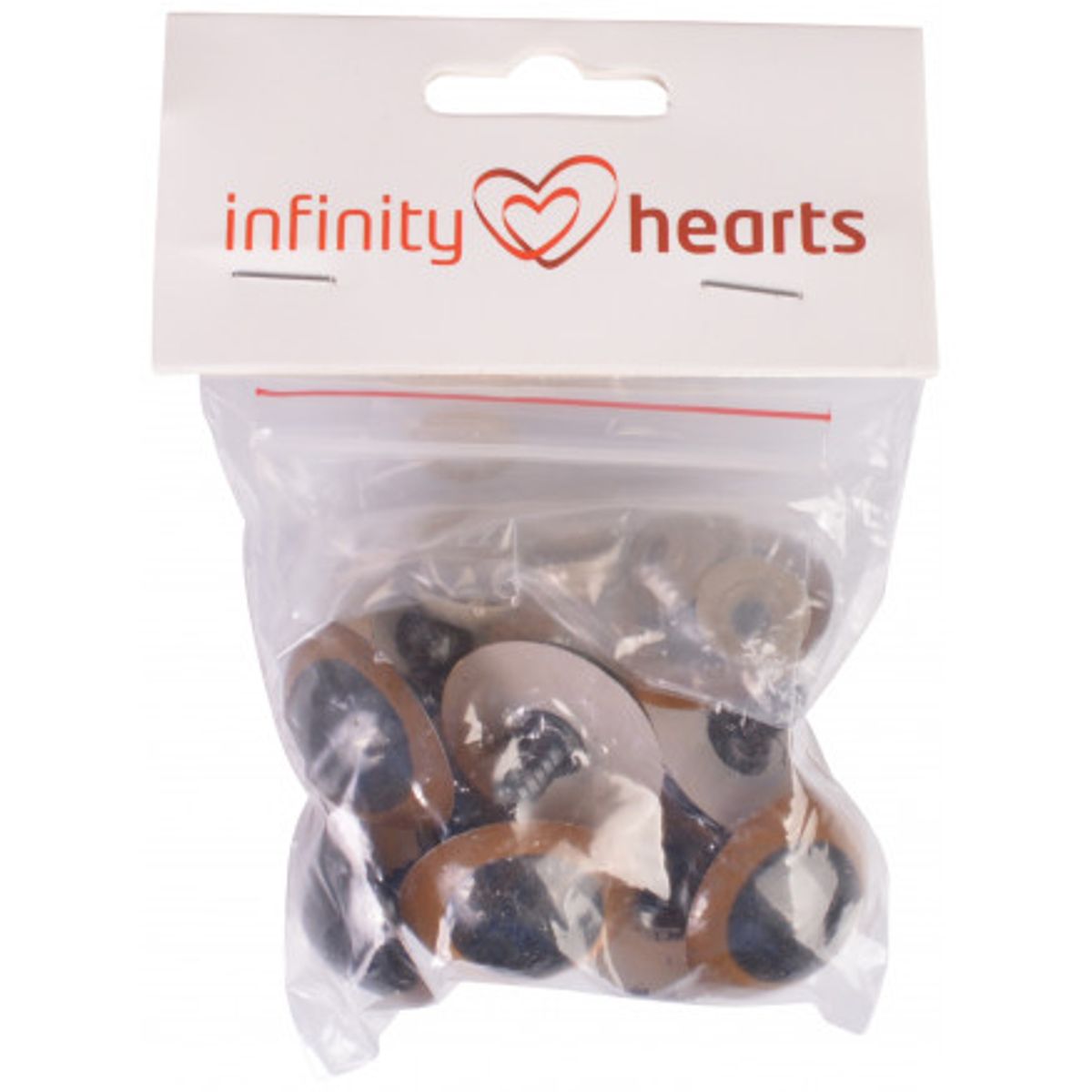 Infinity Hearts Sikkerhedsøjne/Amigurumi øjne Guld 30mm - 5 sæt - 2. s