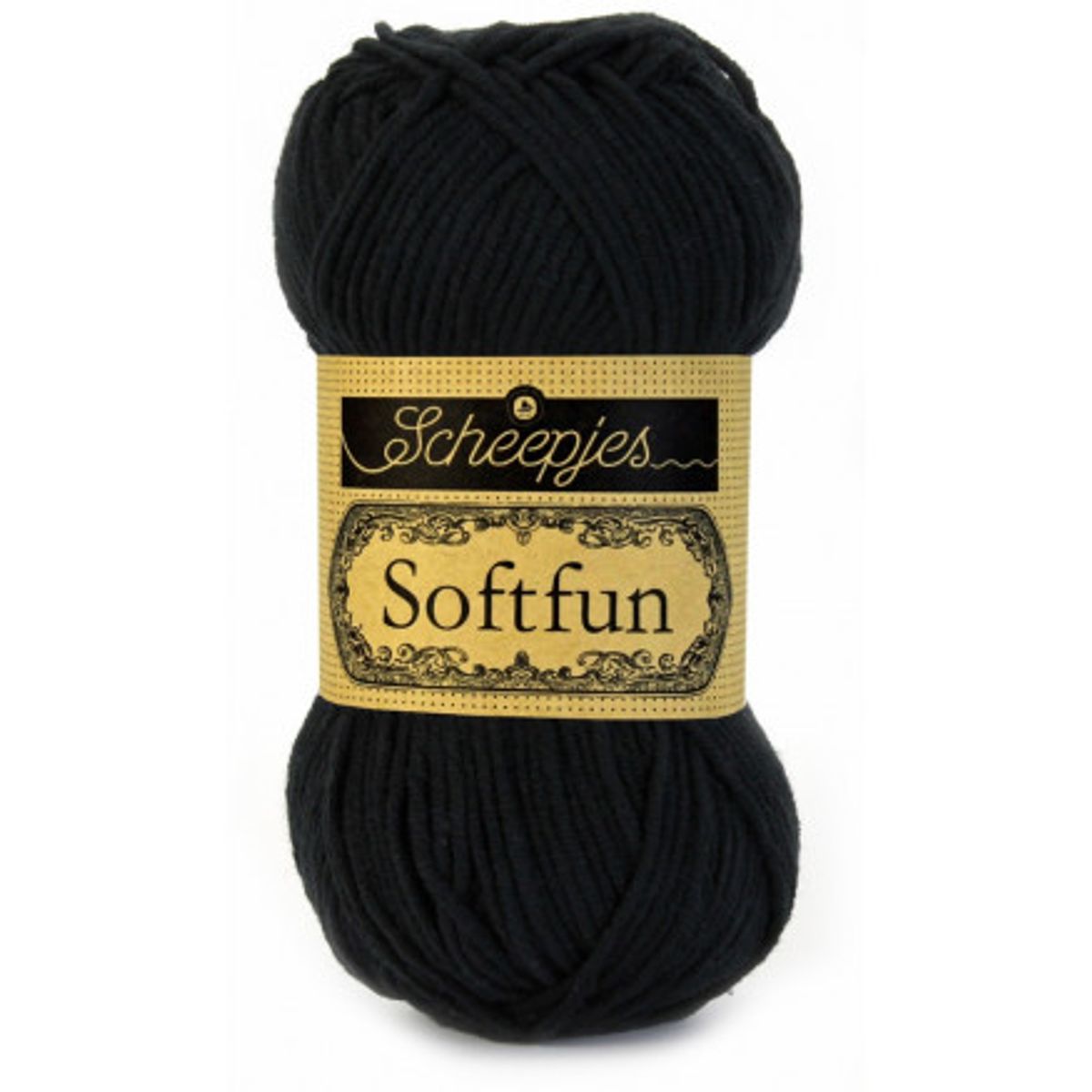 Scheepjes Softfun Garn Unicolor 2408 Sort