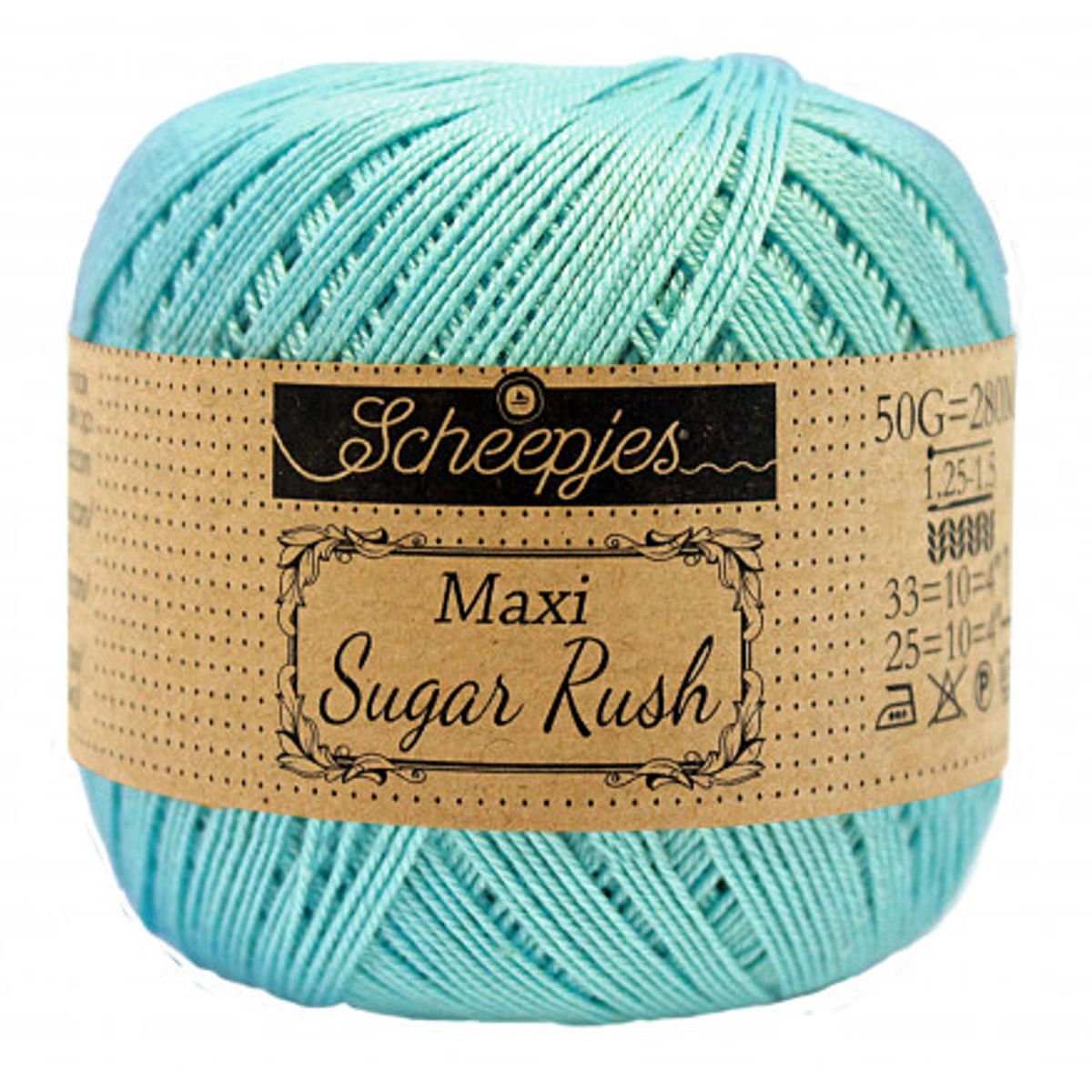 Scheepjes Maxi Sugar Rush Garn Unicolor 397 Cyan