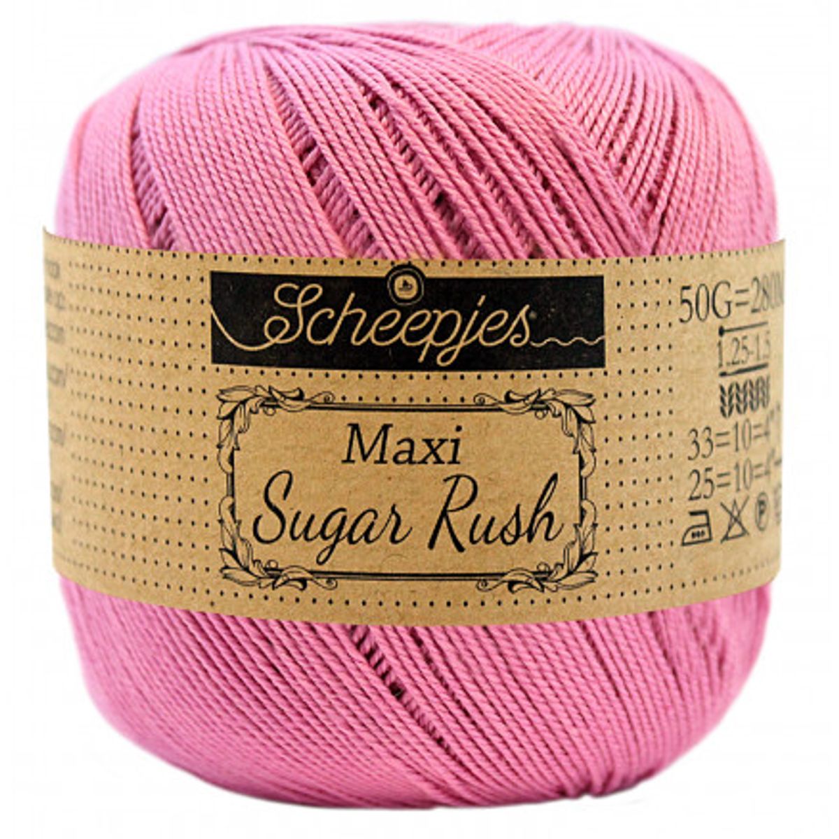 Scheepjes Maxi Sugar Rush Garn Unicolor 398 Colonial Ros