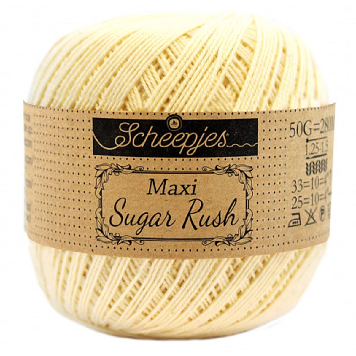 Scheepjes Maxi Sugar Rush Garn Unicolor 403 Lemonade