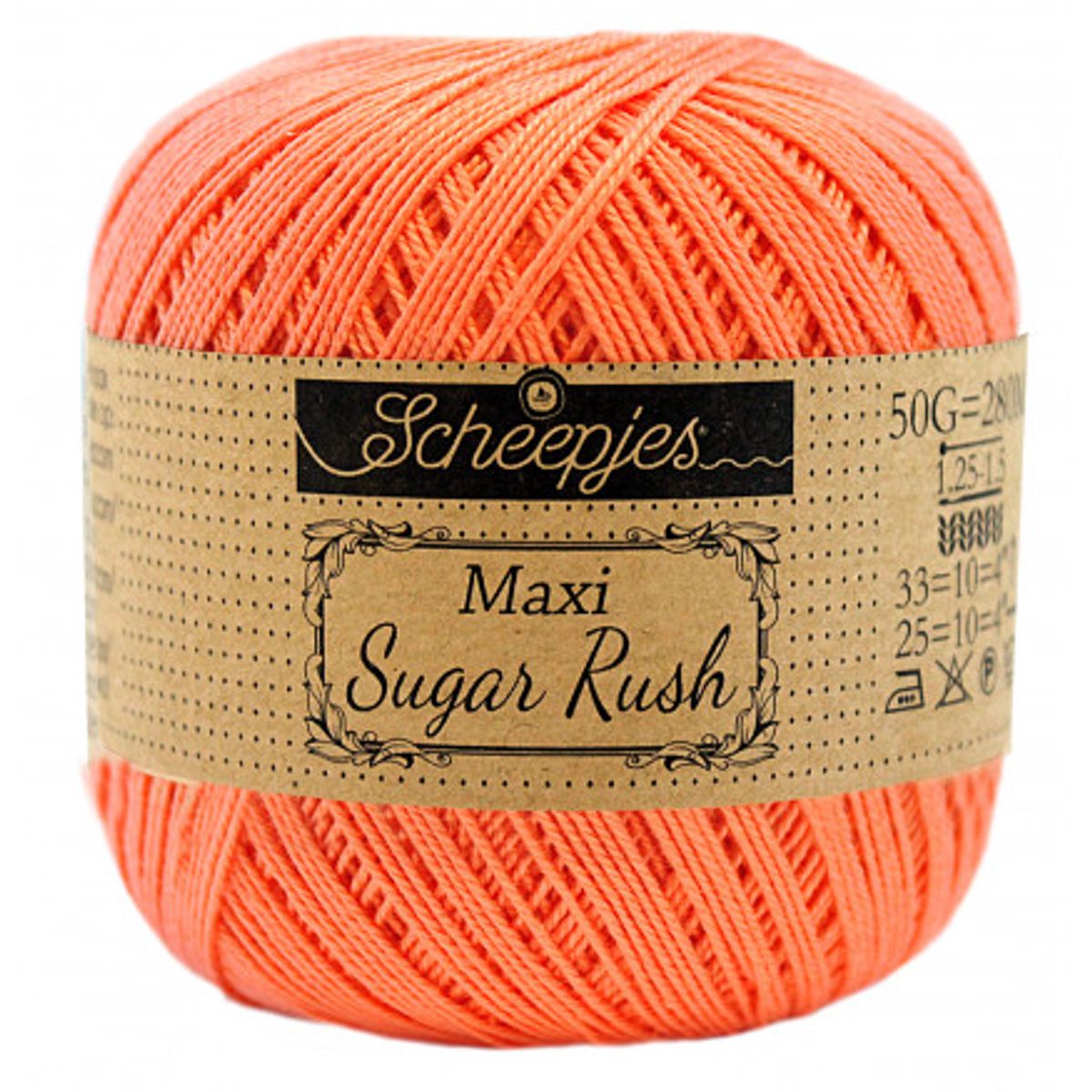 Scheepjes Maxi Sugar Rush Garn Unicolor 410 Rich Coral