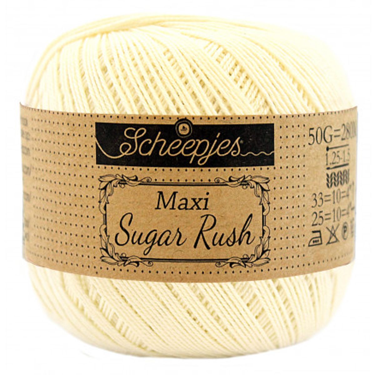 Scheepjes Maxi Sugar Rush Garn Unicolor 101 Candle light