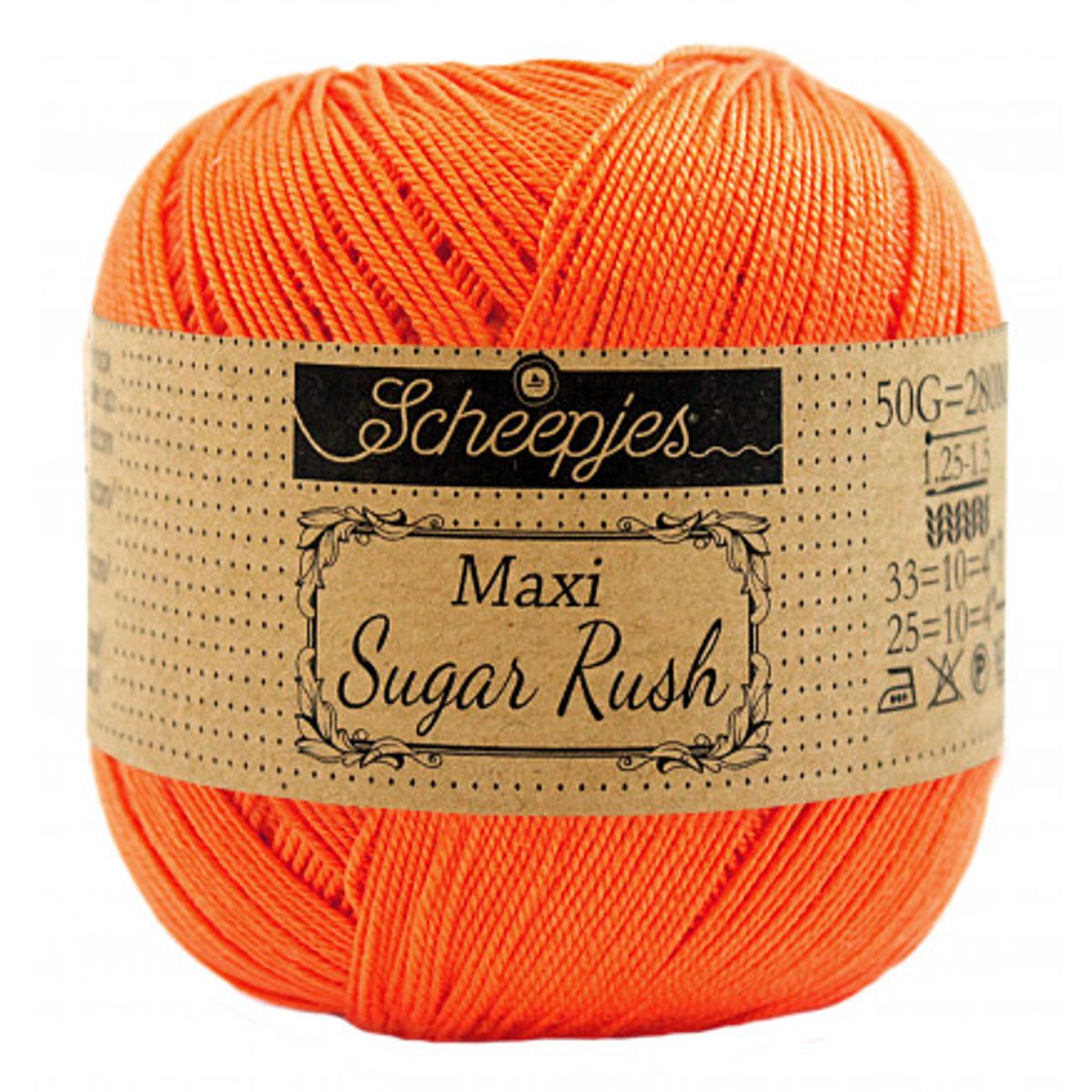 Scheepjes Maxi Sugar Rush Garn Unicolor 189 Royal Orange