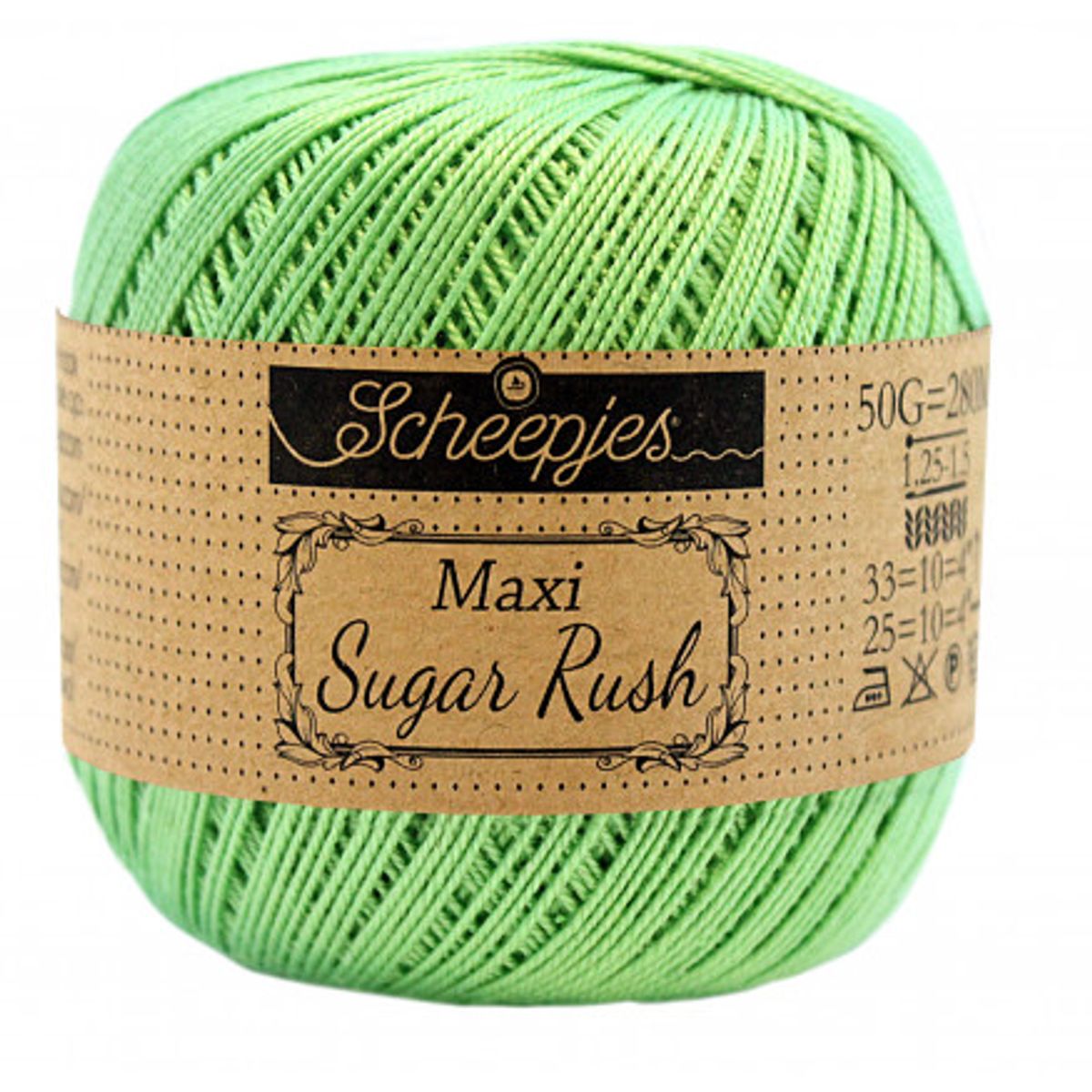 Scheepjes Maxi Sugar Rush Garn Unicolor 513 Spring Green