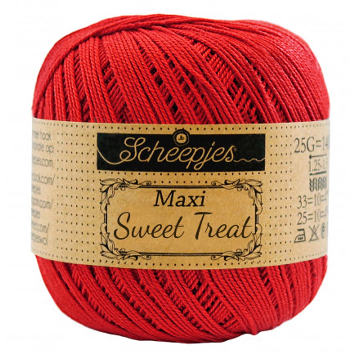 Scheepjes Maxi Sweet Treat Garn Unicolor 115 Hot Red