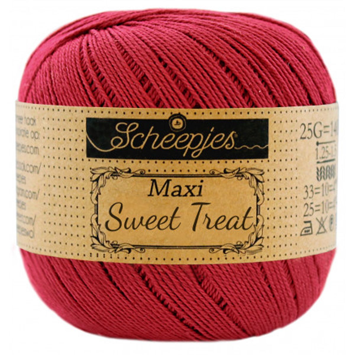 Scheepjes Maxi Sweet Treat Garn Unicolor 192 Scarlet