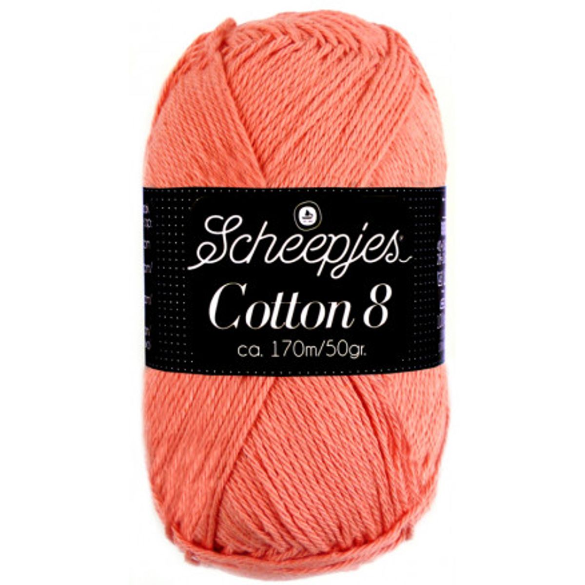 Scheepjes Cotton 8 Garn Unicolor 650 Mørk Fersken