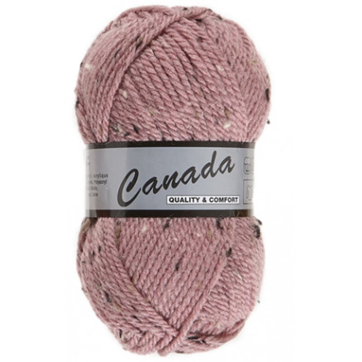 Lammy Canada Garn Mix 485 Rosa/Natur/Brun