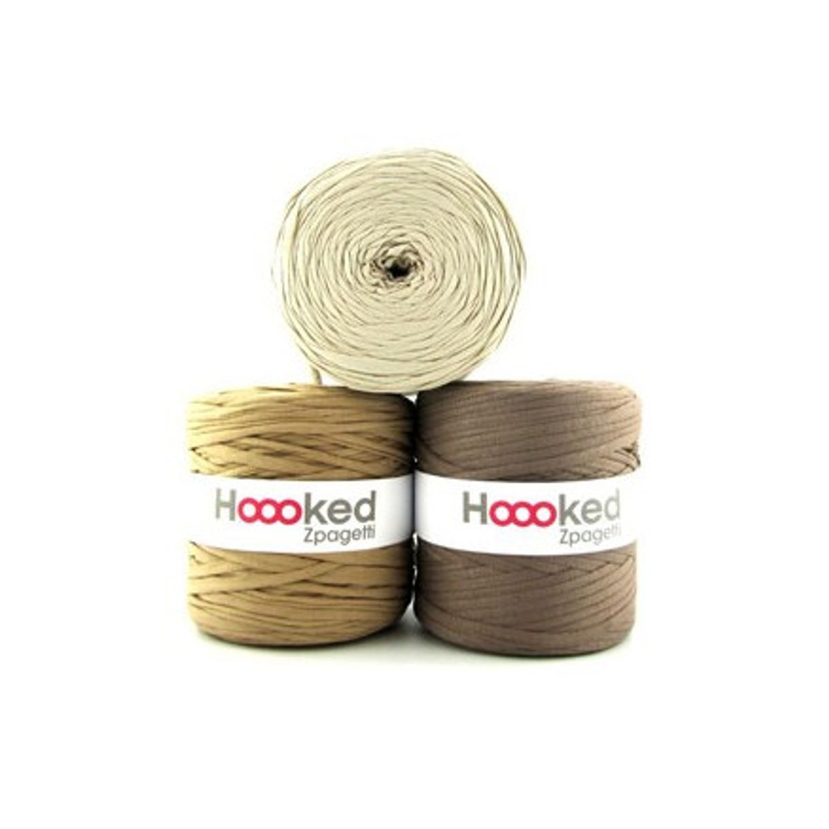 Hoooked Zpagetti Stofgarn Unicolor 24 Kamel/Beige Nuancer 1 stk.