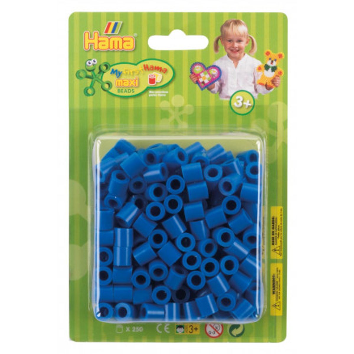 Hama Maxi Perler Blisterpak 8509 Lyseblå - 250 stk