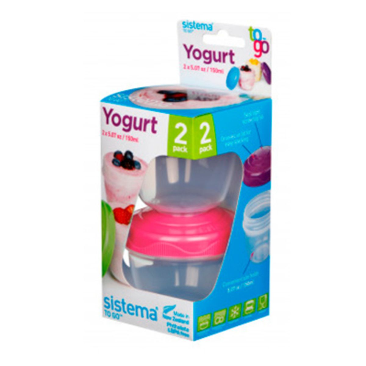 Yogurt to go - 2 x bæger fra Sistema