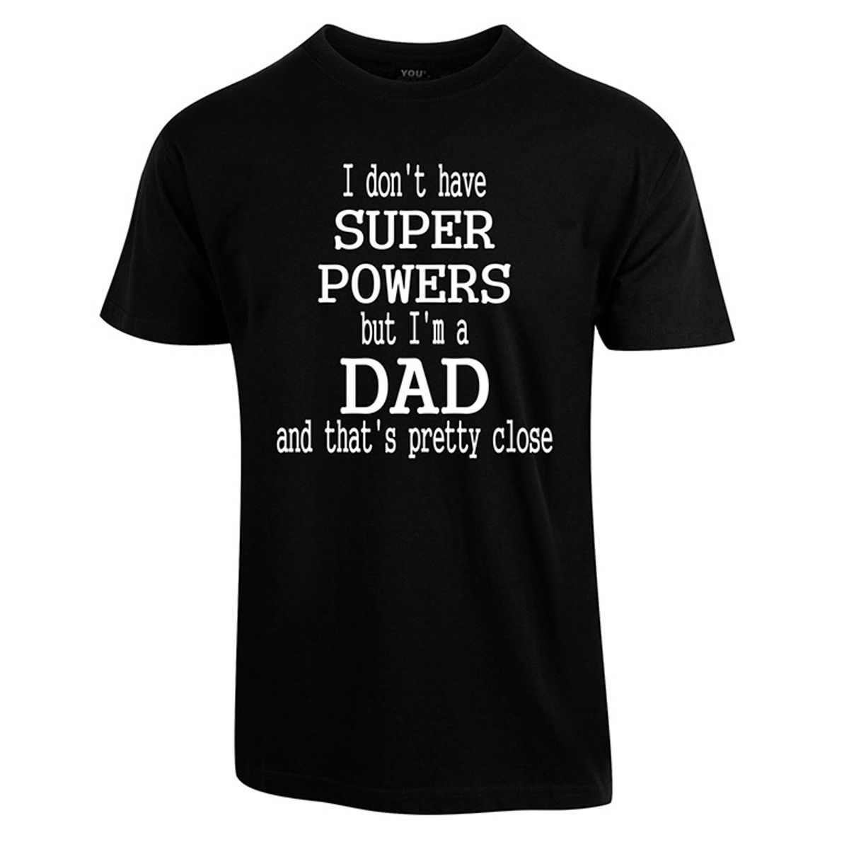 Super powers fars dag t-shirt - Sort