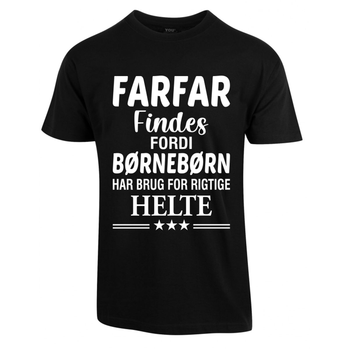 Farfar findes fars dag t-shirt - Sort