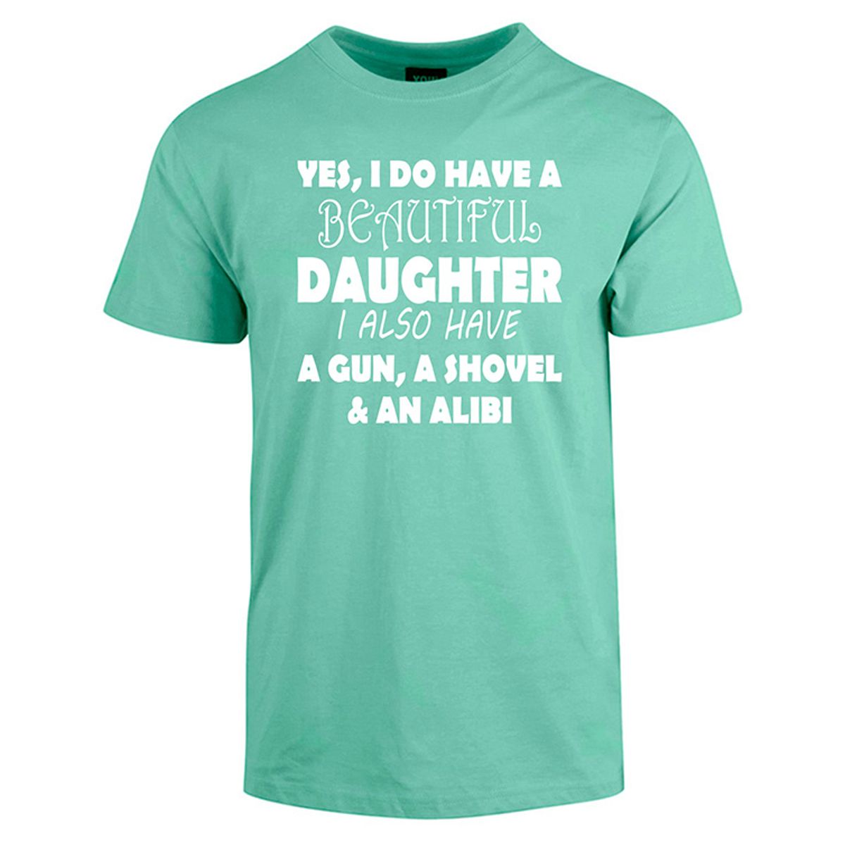 Beautiful daughter fars dag t-shirt - Mintgrøn