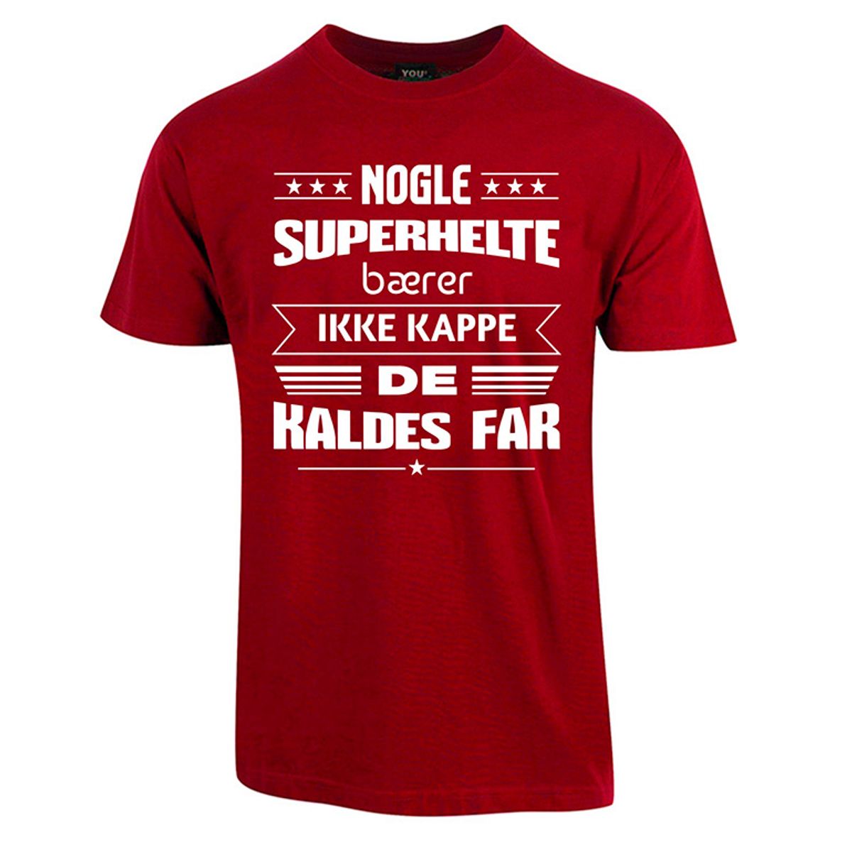 Superhelte fars dag t-shirt - Vinrød