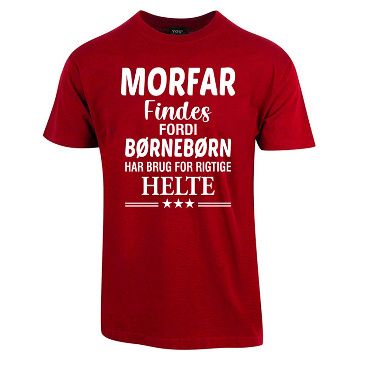 Morfar findes fars dag t-shirt - Vinrød