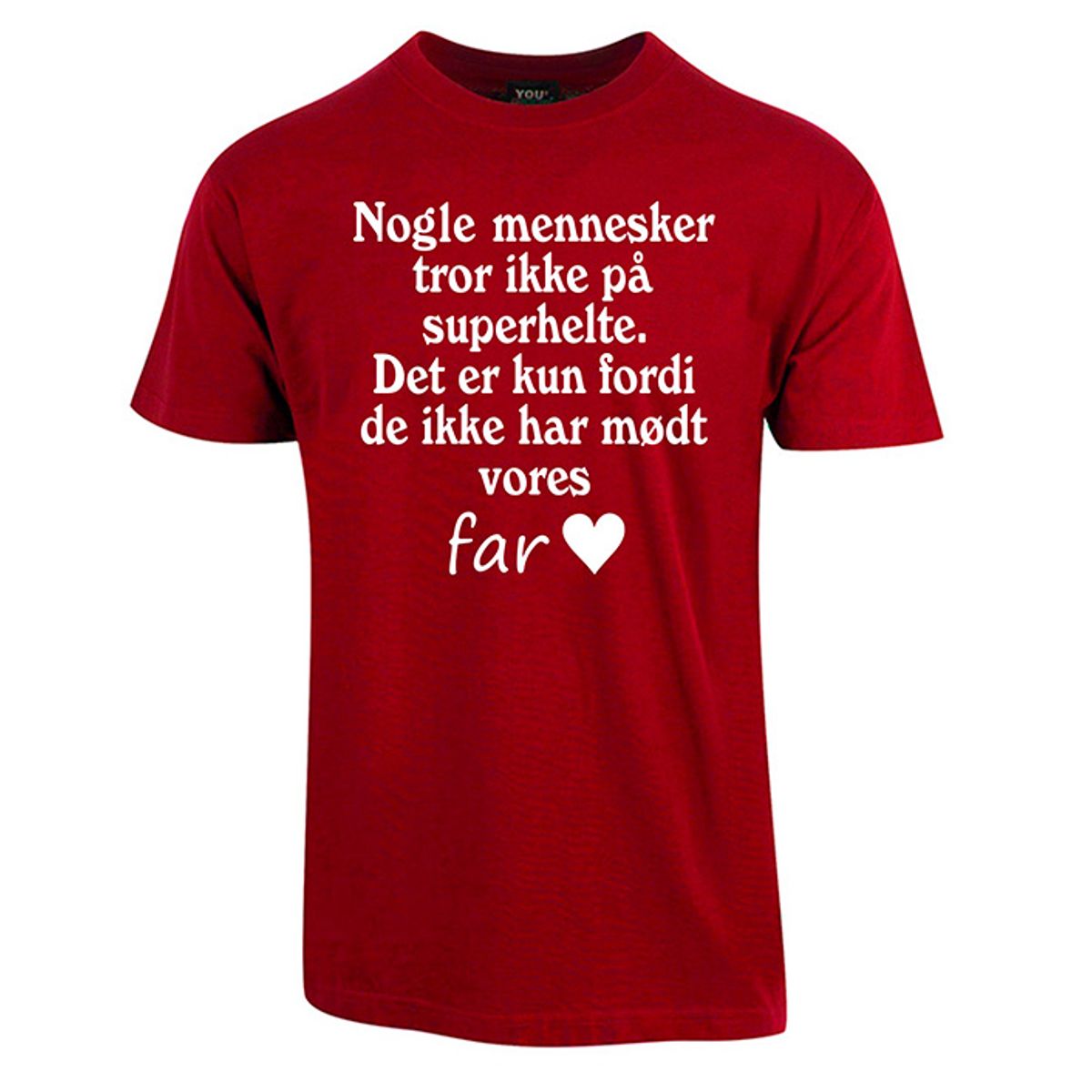 Fars dag t-shirt - Vinrød