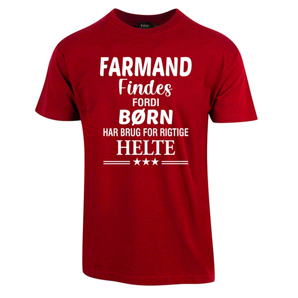 Farmand findes fars dag t-shirt - Vinrød