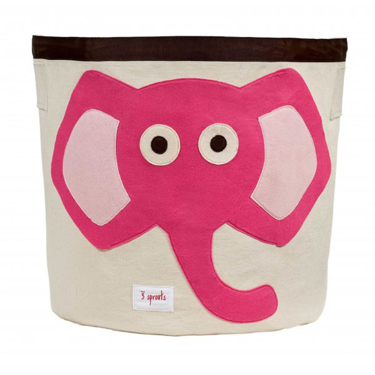 3 Sprouts opbevaringskurv - Pink elefant