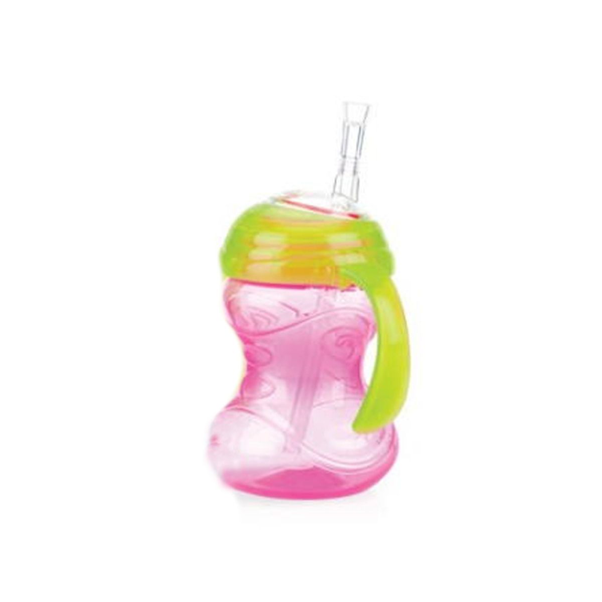 Nuby Flex Straw tudkop - Pink/grøn