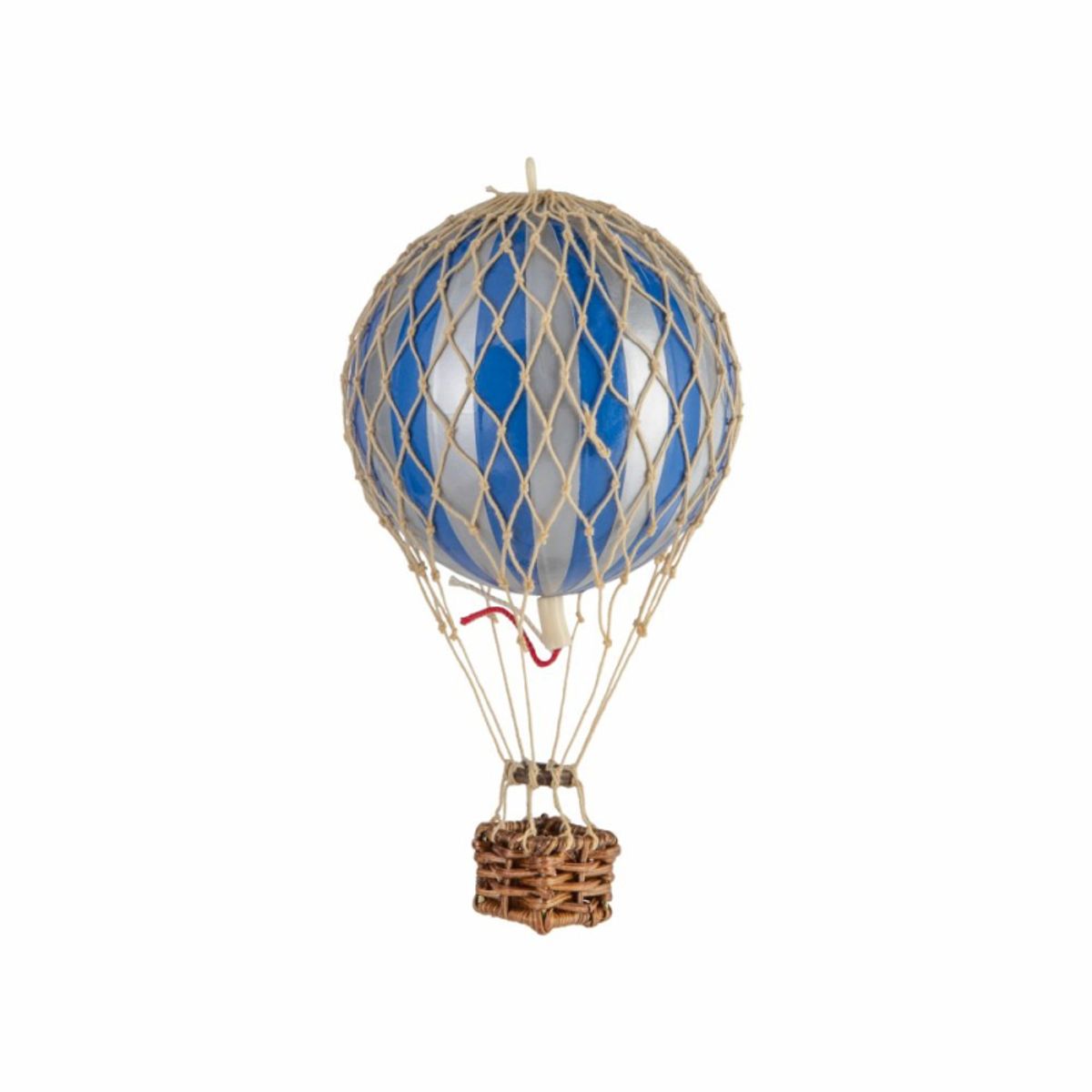 Luftballon fra Authentic Models blå/sølv - 8.5 cm