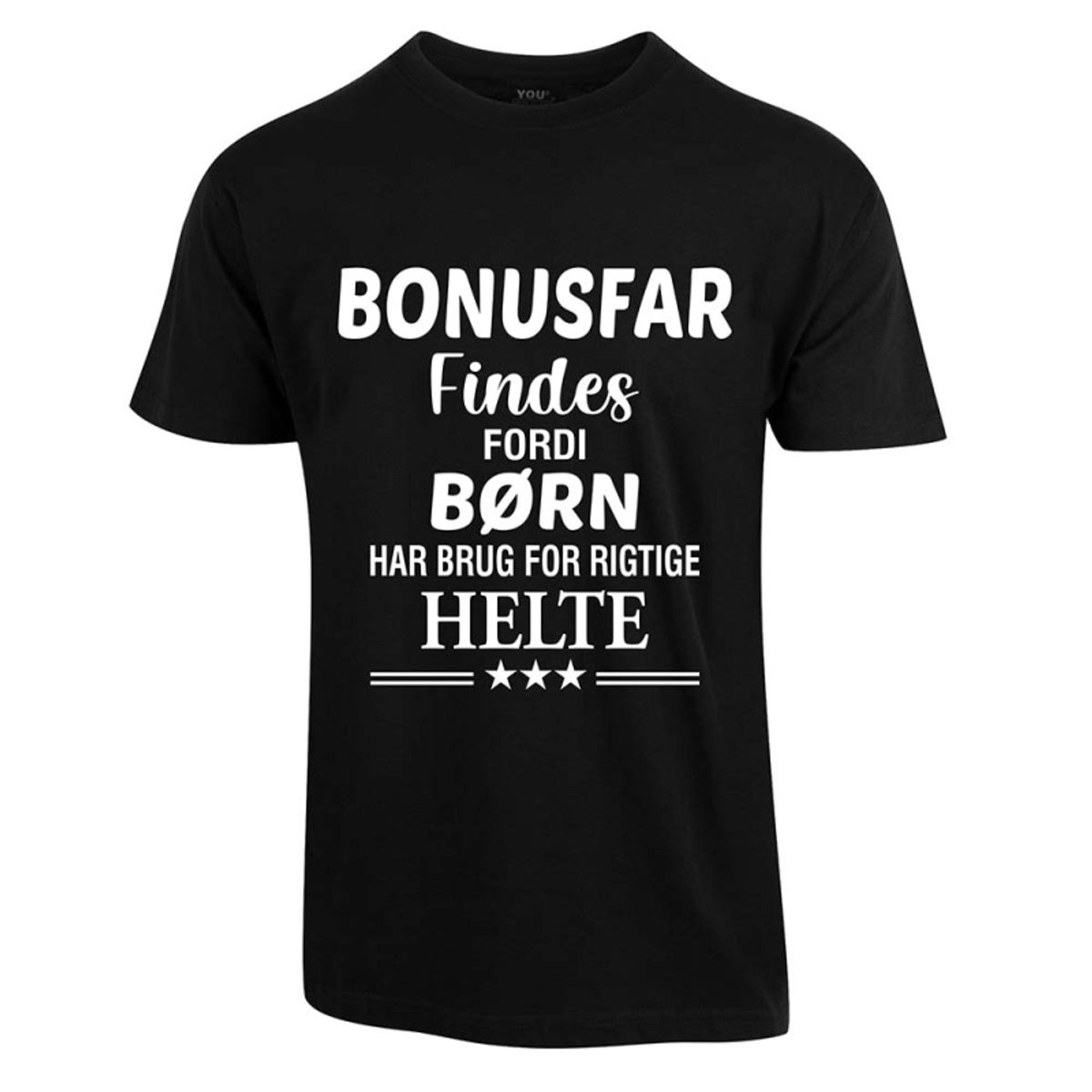 Bonusfar findes fars dag t-shirt - Sort