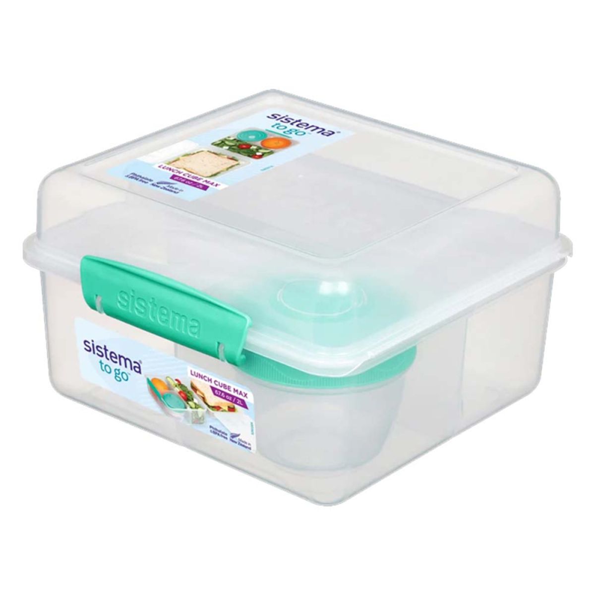 Sistema Lunch Cube Max madkasse 2 L - Minty Teal