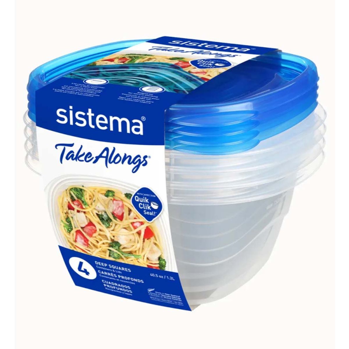 Sistema TakeAlongs plastbøtter 1,2 l - 4 stk.