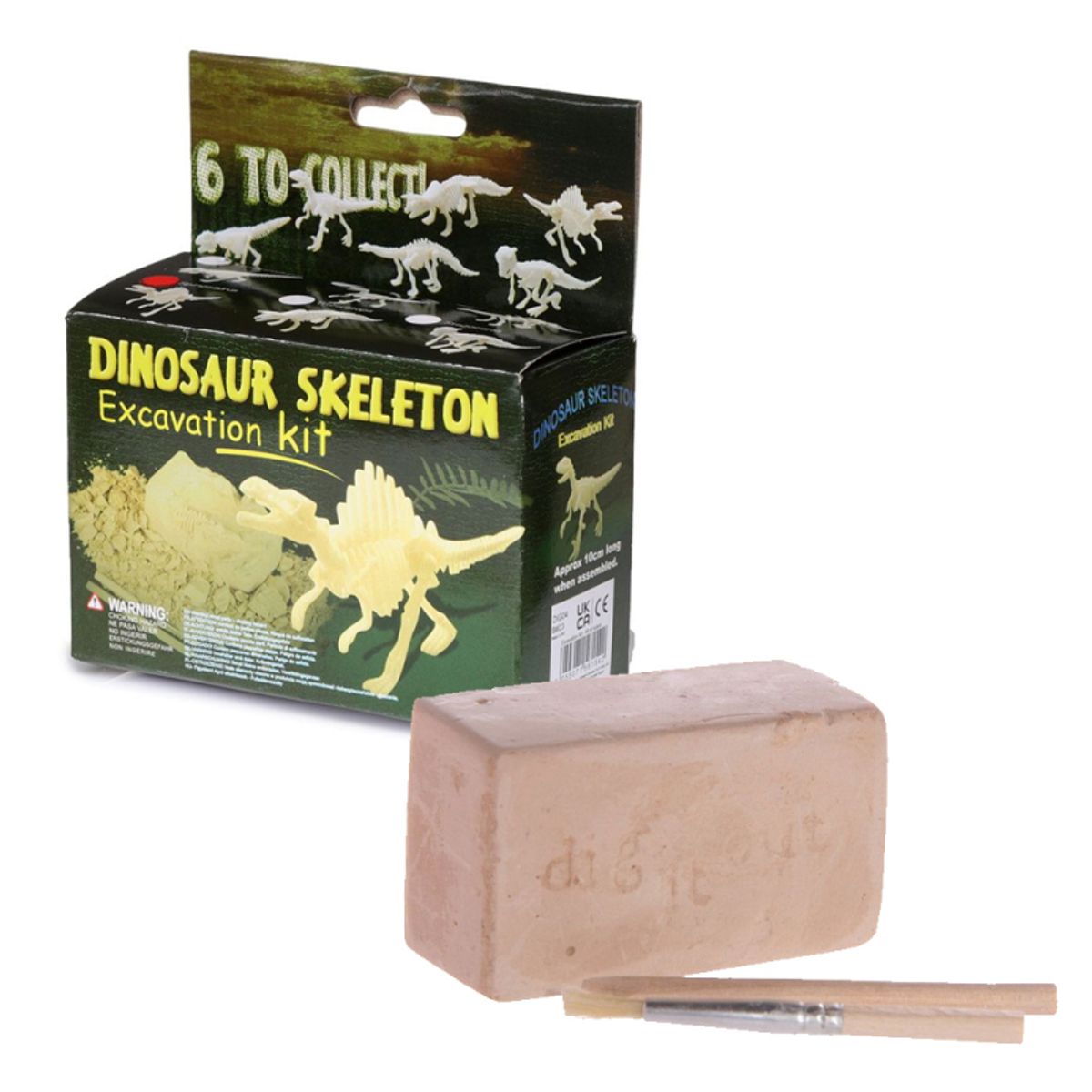 Dinosaur Skelet Dig It Out Kit - Tilfældig dinosaur