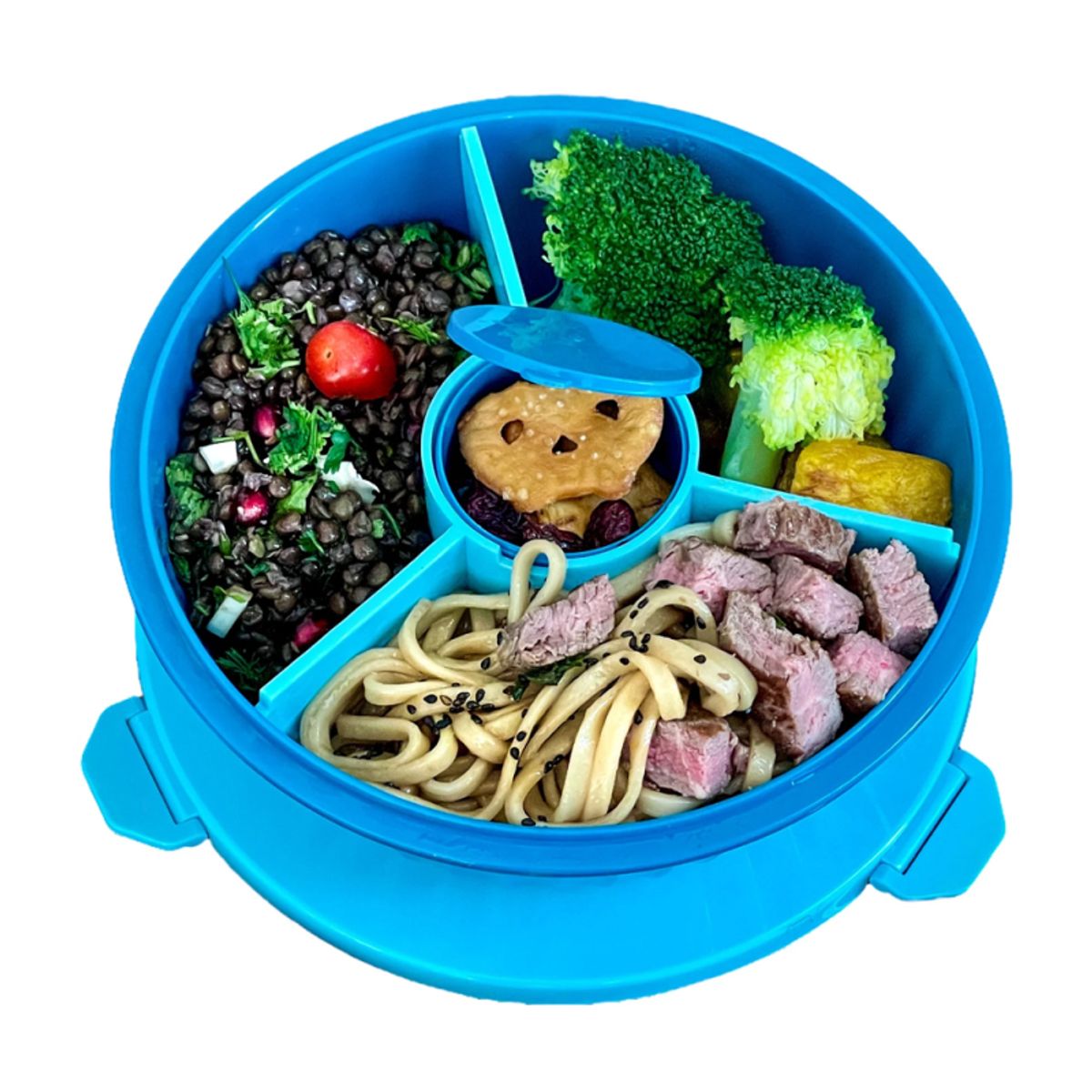 Yumbox Poke Bowl madkasse med skillevæg - Lagoon Blue