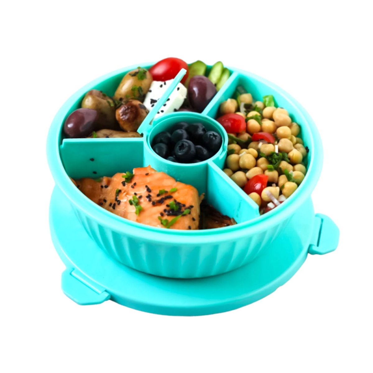 Yumbox Poke Bowl madkasse med skillevæg - Paradise Aqua