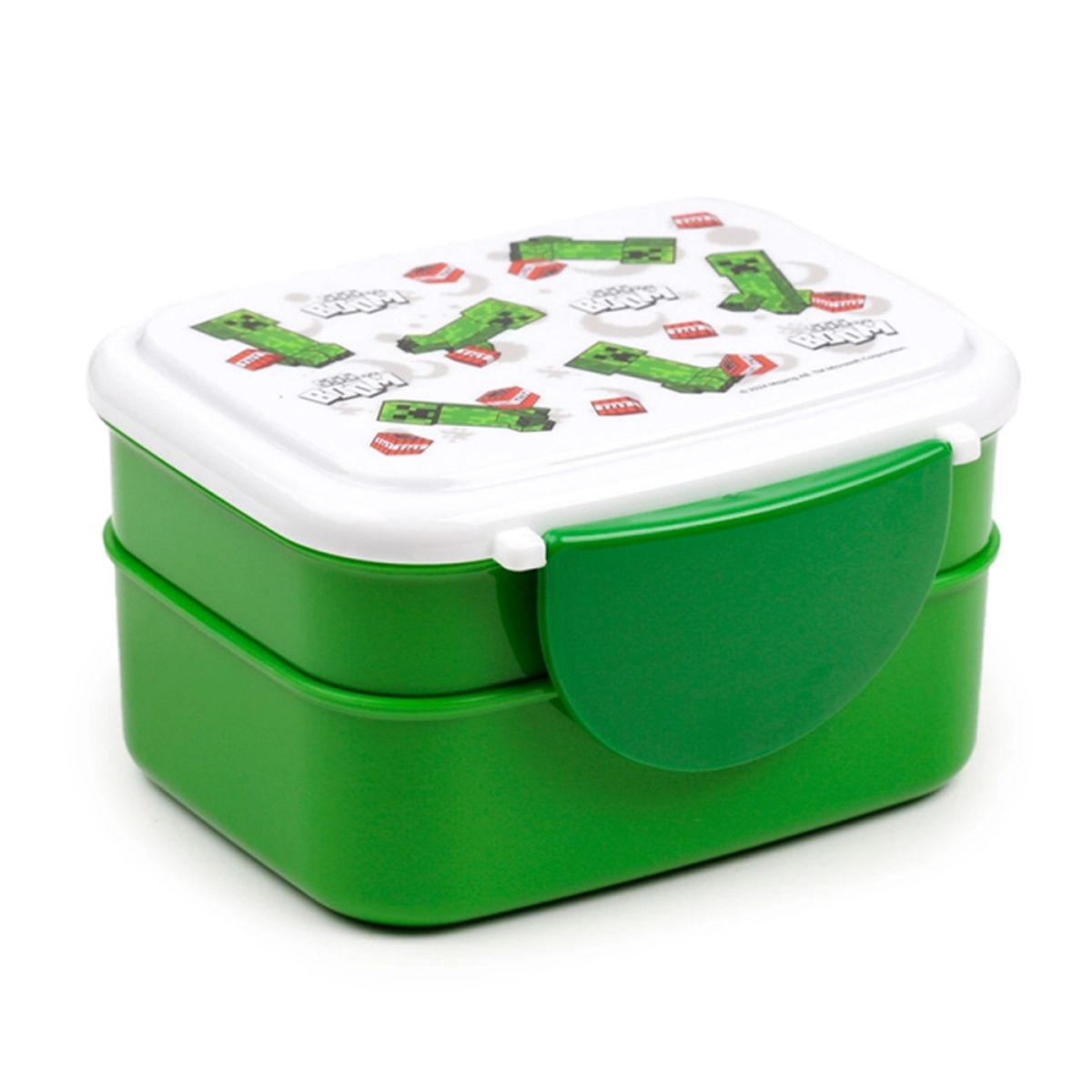 Minecraft madkasse Bento Lunch Box med bestik - Creeper & TNT