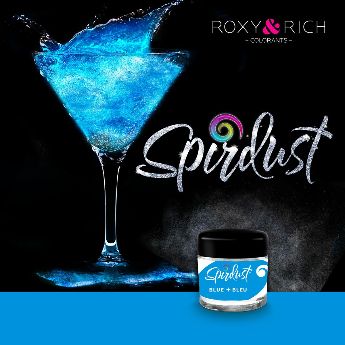 Roxy & Rich - Spirdust Blå, 1,5g