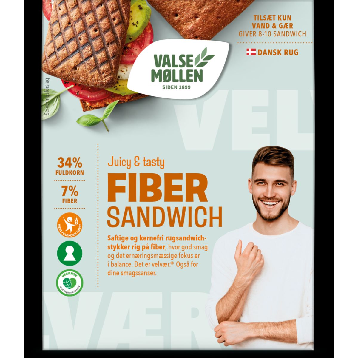 Valsemøllen - Fiber Sandwich, 500g