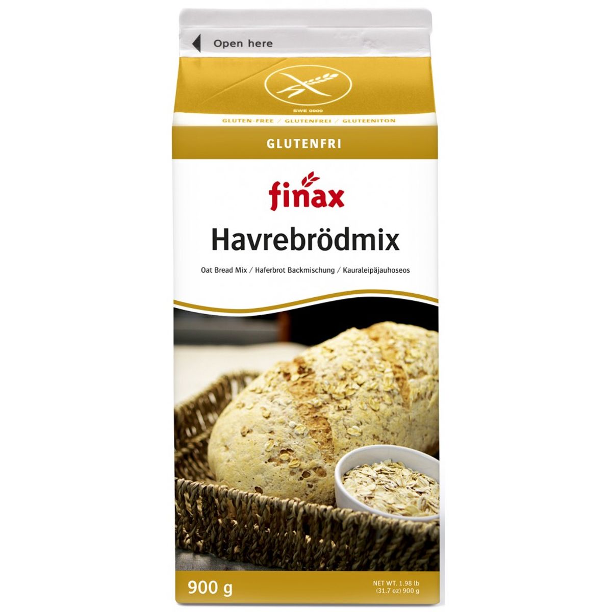 Glutenfri Havrebrødmix 900 g - Valsemøllen