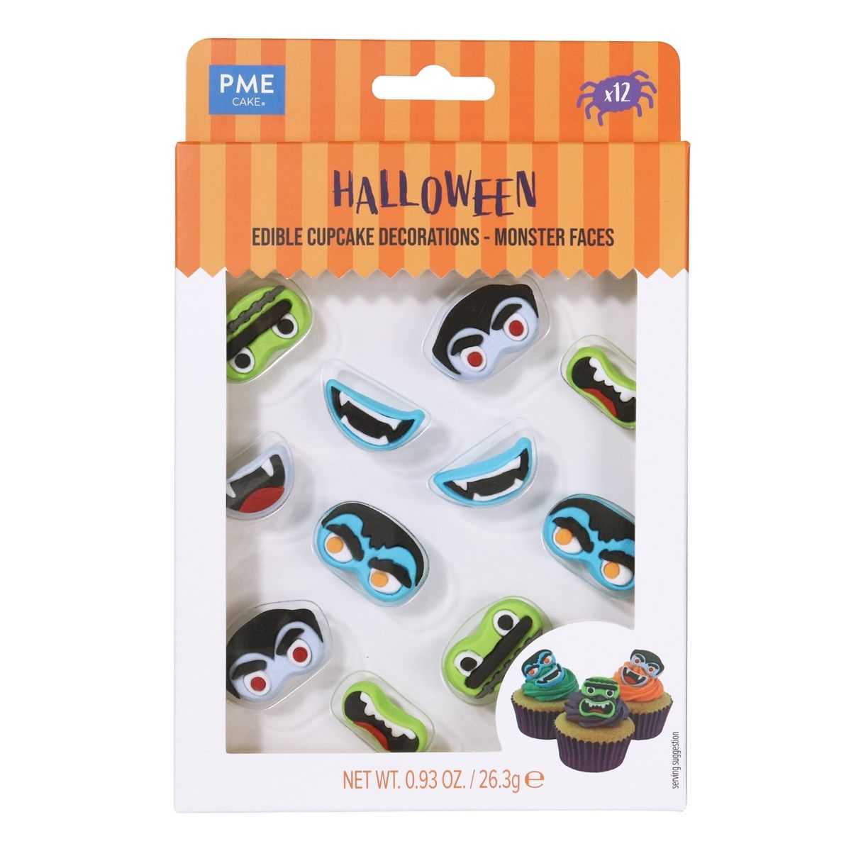 PME - Halloween Monster Spiselige Toppers, 12 stk.