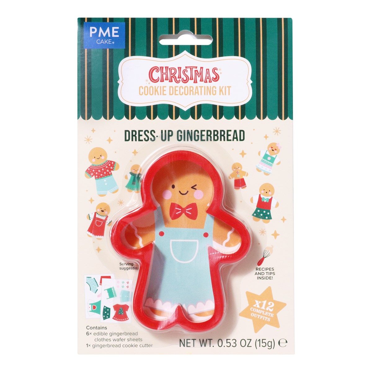 PME - Dress-up Gingerbread Kit, Udstikker + Vaffelpapir