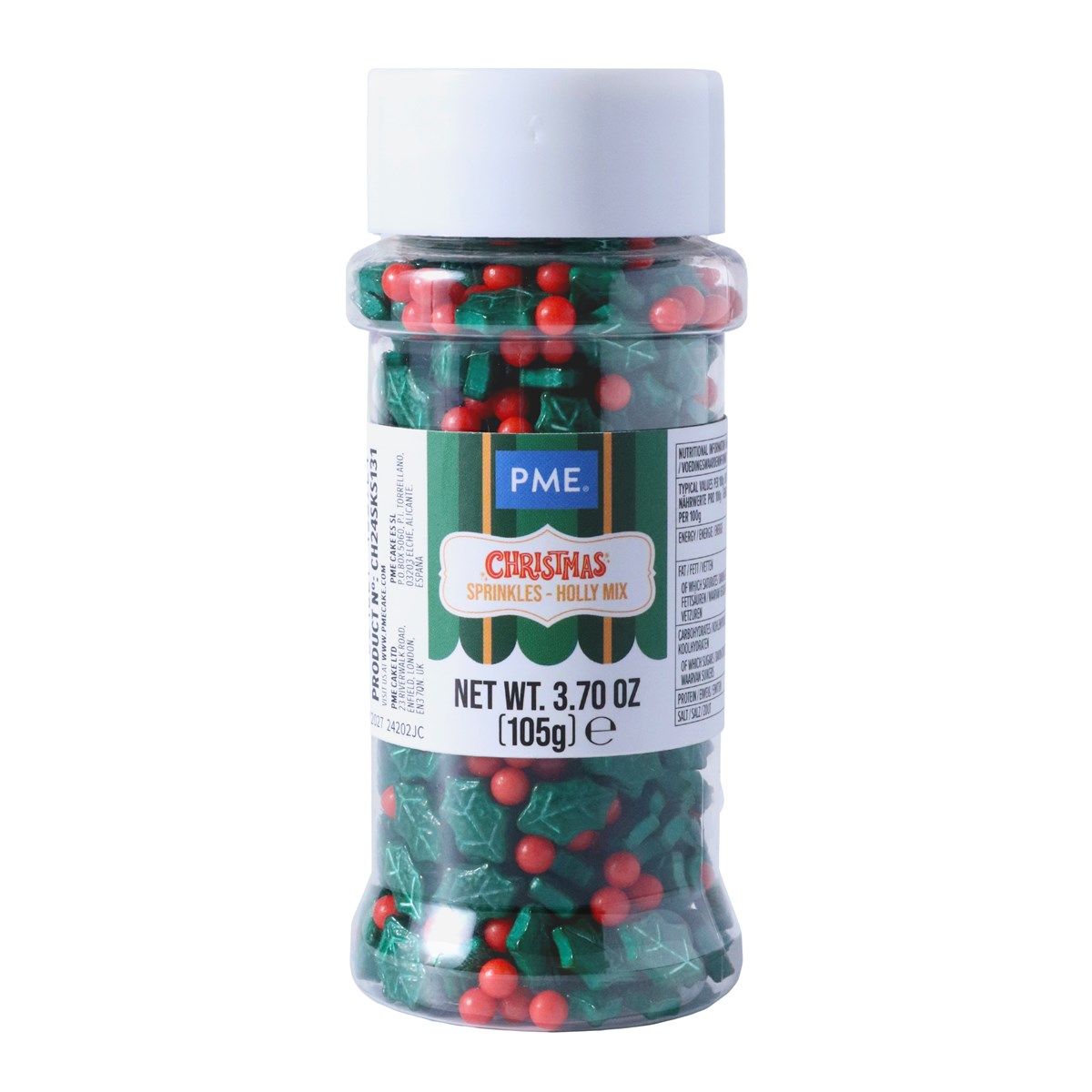 PME - Christmas Sprinkles "Holly Mix", 105g