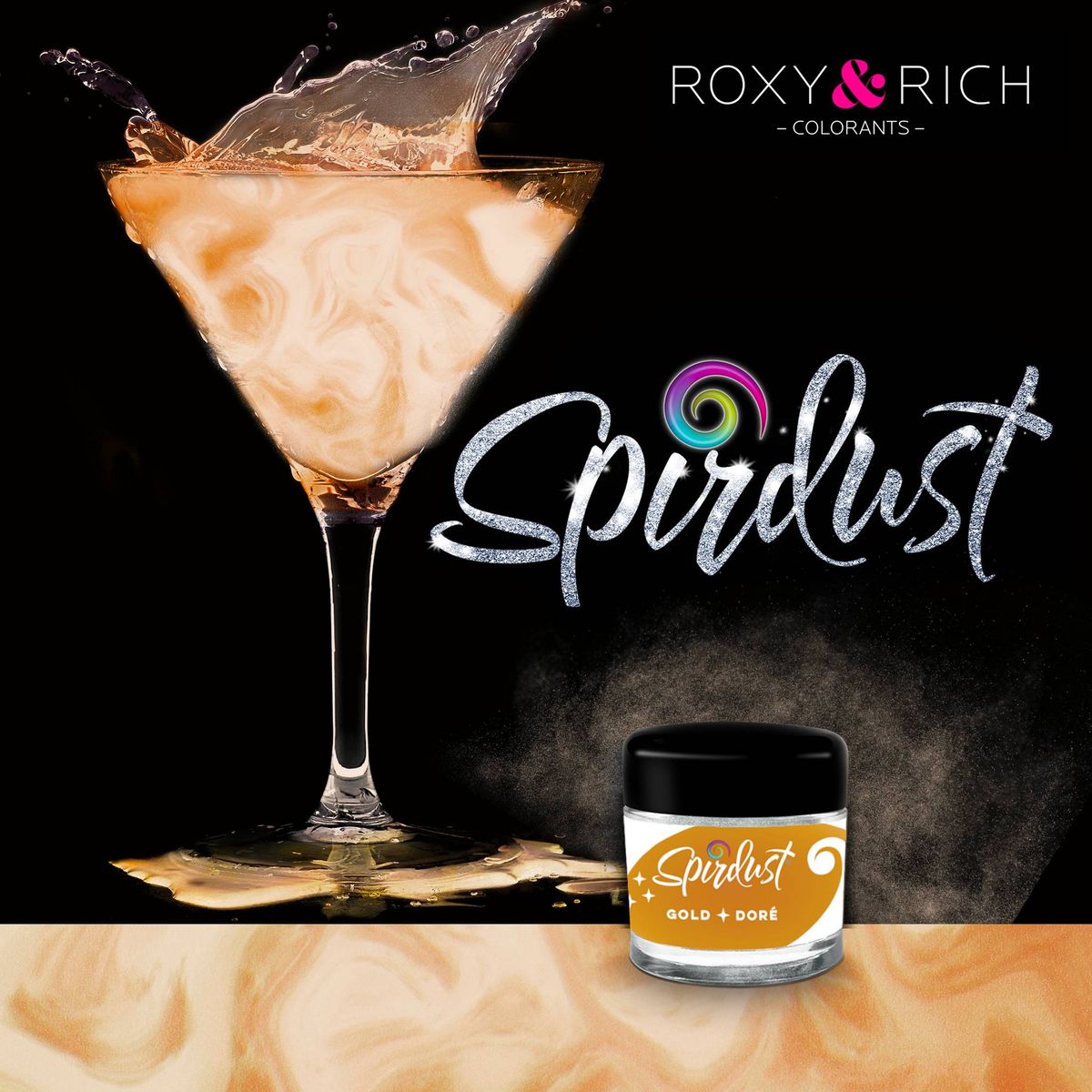 Roxy & Rich - Spirdust Guld, 1,5g