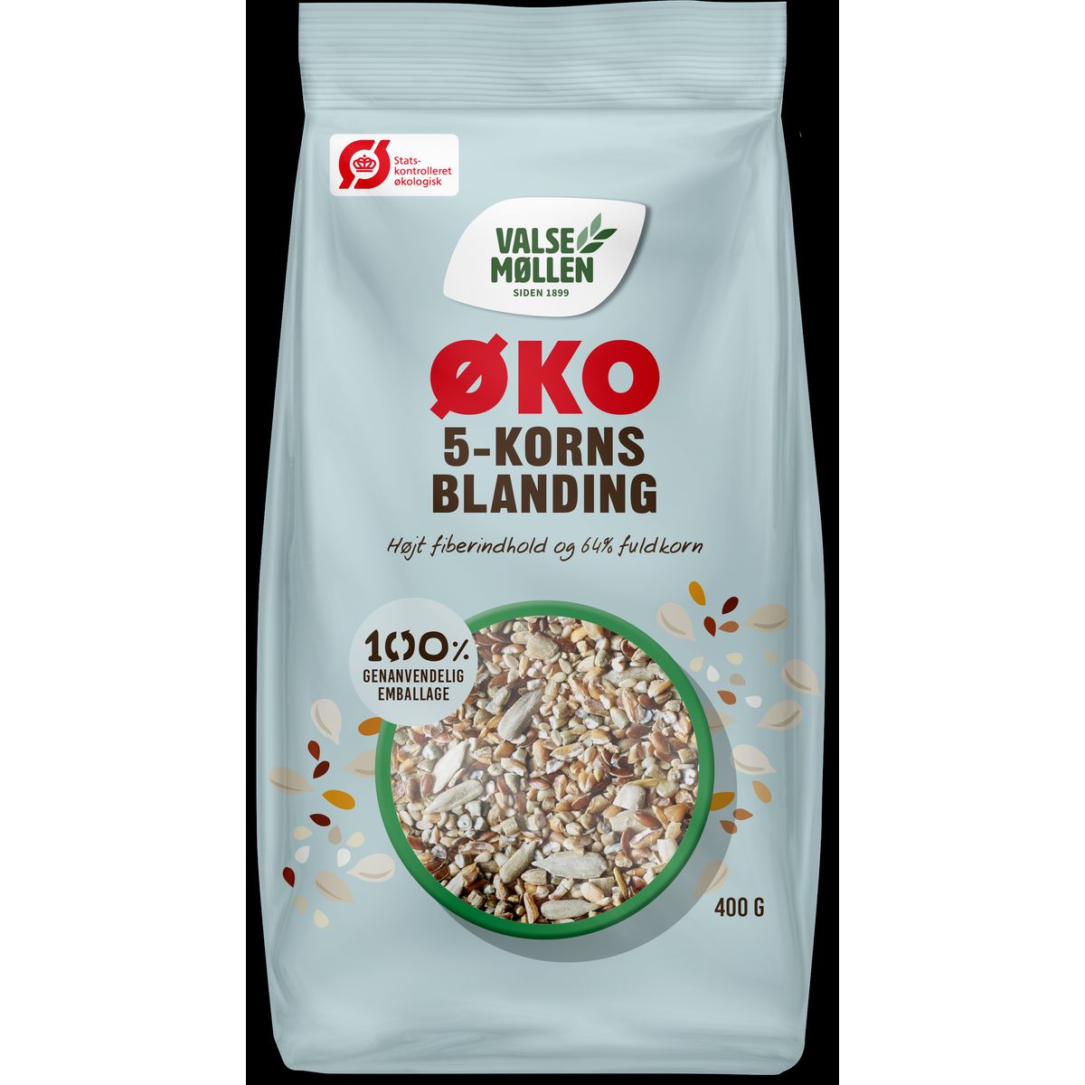 Økologisk 5-kornsblanding 500 g - Valsemøllen