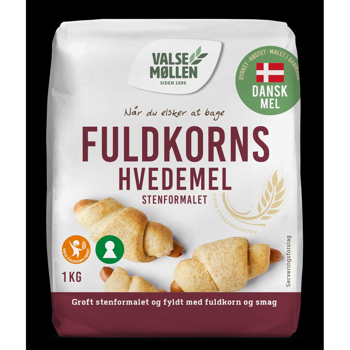 Fuldkornshvedemel Dansk 1 kg - Valsemøllen