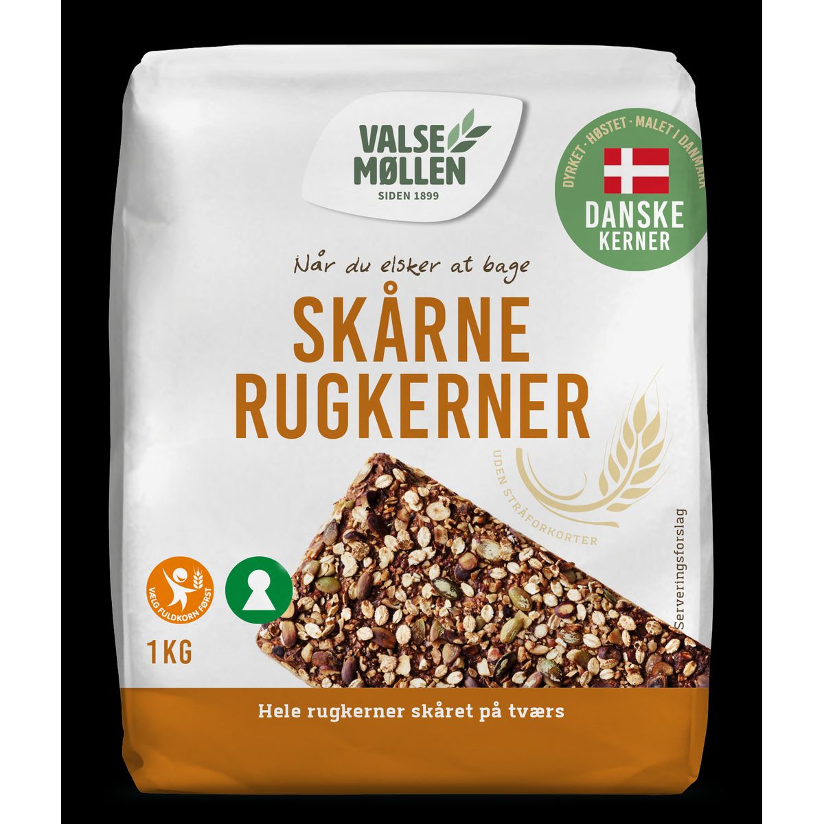 Skårne Rugkerne 1 kg - Valsemøllen