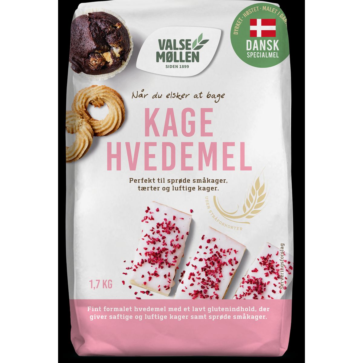 Kage hvedemel 1,7 kg - Valsemøllen