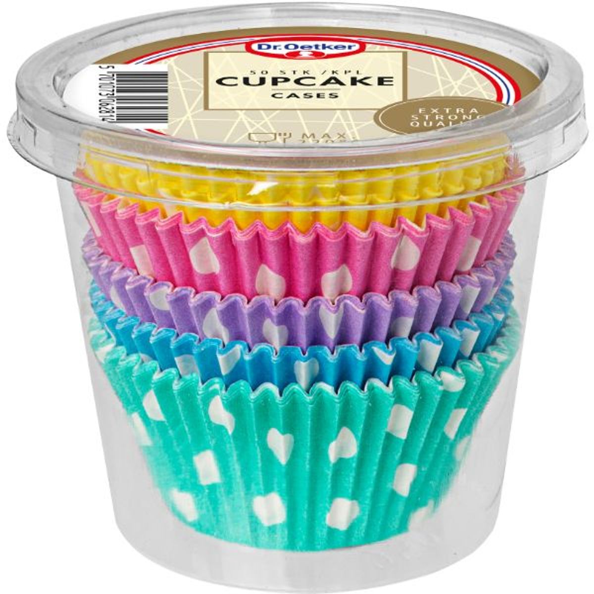 Cupcakeforme prikket 50 stk - Dr. Oetker