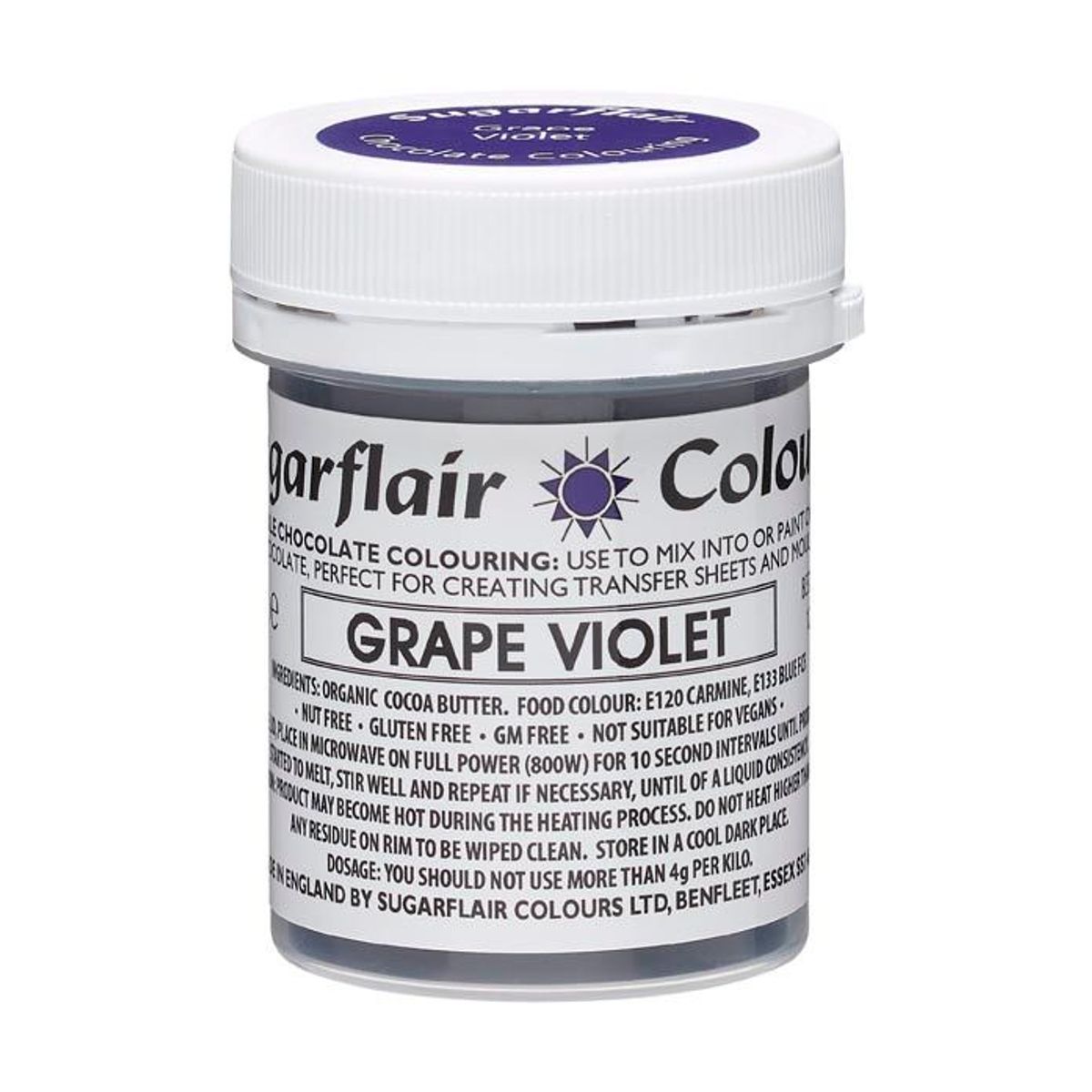 Chokoladefarve Grape Violet 35 g - Sugarflair