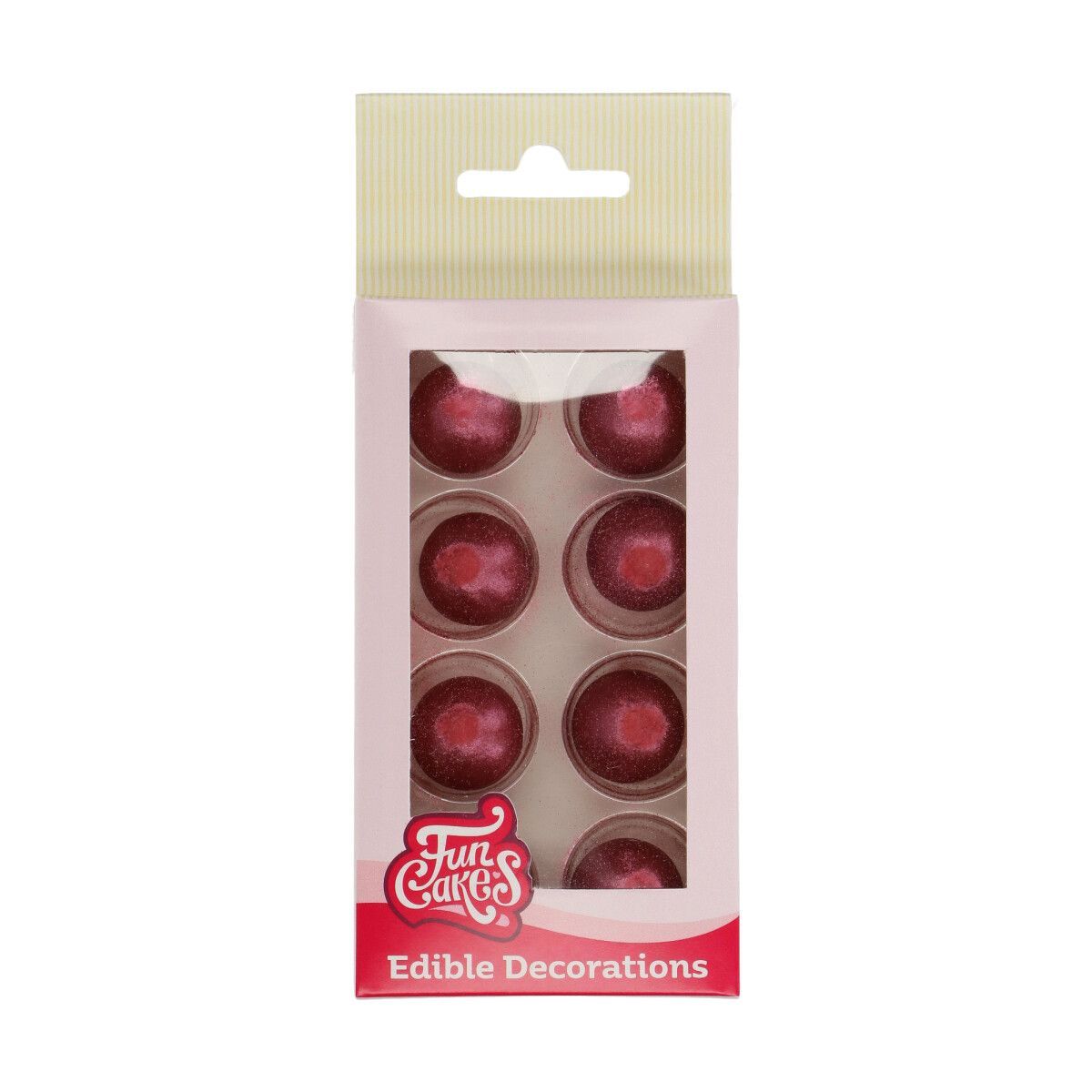 Pearl Choco Balls Ruby Set/8 - FunCakes